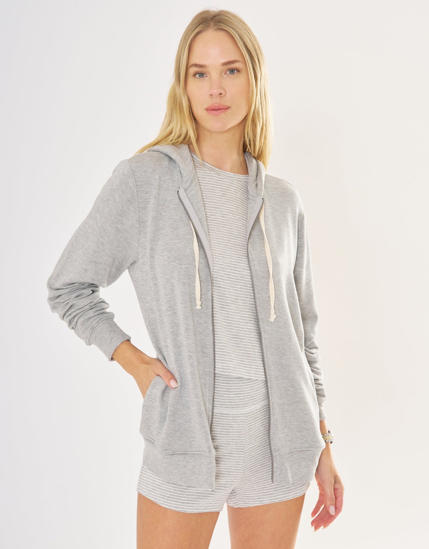 Shakespeare-Richmond Unisex Zip Hoodie - Heather Grey
